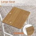 thumbnail image 5 of Giantex Dining Chair Set of 4, Industrial Kitchen Side Chairs w/Metal Legs, Slanted Back, Rustic Wood Grain, Natural, 5 of 5
