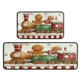 thumbnail image 2 of Set Of 2 Christmas Kitchen Rugs Merry Xmas Tree Branches Kitchen Rugs and Mats Anti Fatigue Kitchen Floor Matfor Outdoor Bedroom (47x17+30x17 Inches), 2 of 7