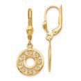 thumbnail image 1 of 14k Yellow Gold Leverback Filigree Earrings Drop Dangle, 1 of 7