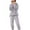 Grey, variant on Pajama Sets for Women 2 Piece Fashion Solid Color Hooded Nightgown Set Supersoft Thick Pajamas Slouchy Warm Loungewear Womens Pjs Sets
