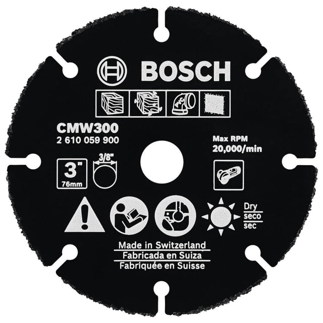 Rueda múltiple de carburo Bosch CMW300 de 7,62 cm para madera y plástico