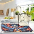 thumbnail image 5 of Yayeee Dish Drying Mat for Kitchen Counter 16"x18" Microfiber Absorbent Pad, Blue Abstract Eagle, 5 of 7