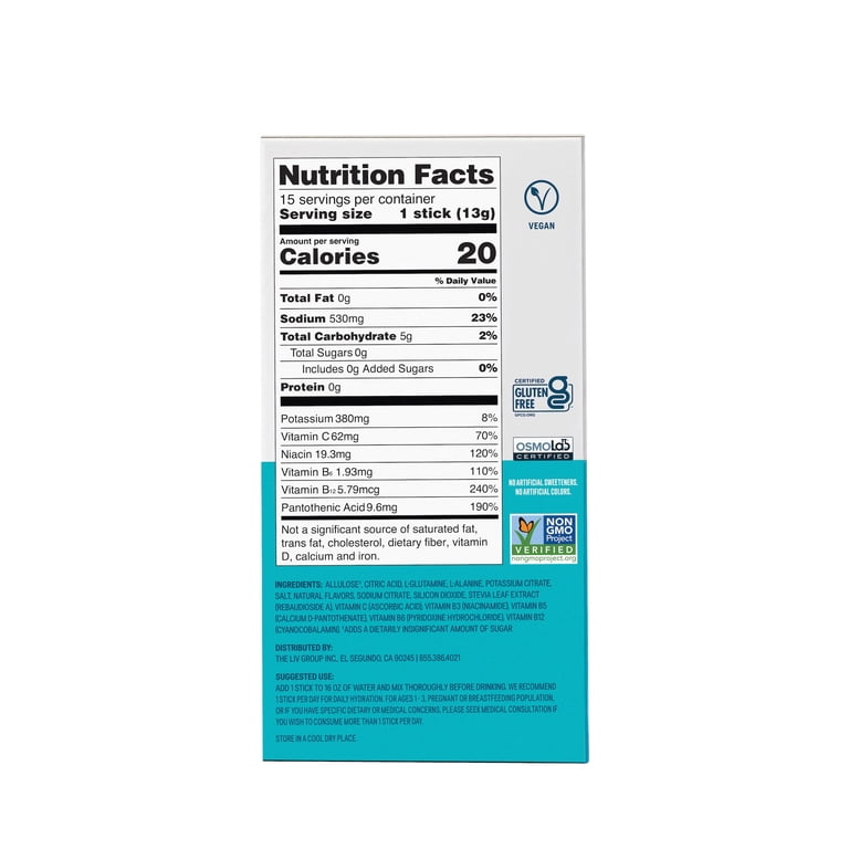 Liquid I.V. Lemon Lime Hydration Multiplier Sugar-Free, 15 Packets photo 3