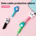 thumbnail image 3 of Cable Sleeve With Cable Bite Protector Cute TPU Love Heart Flower Soft Protective Data For Apple IPhone USB Charger Cable Cord 03, 3 of 6