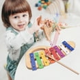 thumbnail image 3 of Amdohai Xylophone en Bois de Pin 8 Notes Glockenspiel 3mm Plaque en Aluminium Colorée, 3 of 6