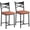 Brown, variant on Acekid 2PC Bar Chairs,Industrial Metal Frame Stools with Backrest & Cushion,Counter Height Dining Seats,Rustic Loft Style Space Saving Kitchen Island Seating,Brown