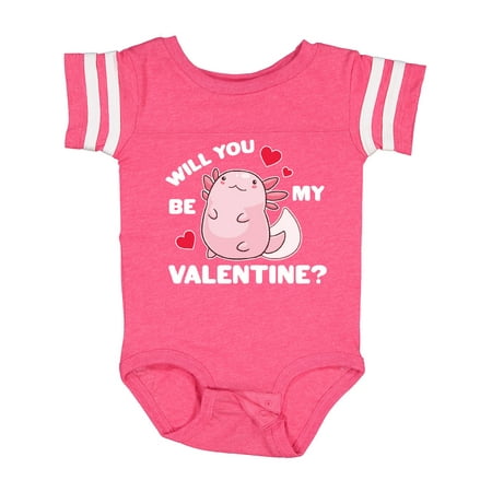 

Inktastic Axolotl Will You Be My Valentine with Red Hearts Gift Baby Boy or Baby Girl Bodysuit