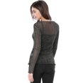 thumbnail image 4 of INSPIRE CHIC Women's Long Sleeve Mesh with Spaghetti Strap Camisole Tops, 4 of 6