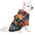 thumbnail image 2 of Honeii Neon Shanghai Cityscape Night Print Small Dog Hoodies Pet Hooded Sweatshirts Fall Winter Puppy Cat Sweaters Warm Clothes for Small Dogs Outfits Costume-Medium, 2 of 7