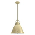 thumbnail image 2 of Hunter - Bridgemoor 2-light Modern Brass, Medium Size Pendant Light, Dimmable, Industrial Style, Dome Shaped, for Bedrooms, Dining, Living Rooms - 19105, 2 of 9