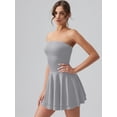 thumbnail image 4 of Vestido OQQ Summer Cocktail con cintura fruncida y corsé con volantes para mujer, 4 of 6