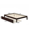 thumbnail image 7 of AFI Colorado 14" Full Wood Platform Bed Frame with Foot Drawer Storage, Espresso, 7 of 7