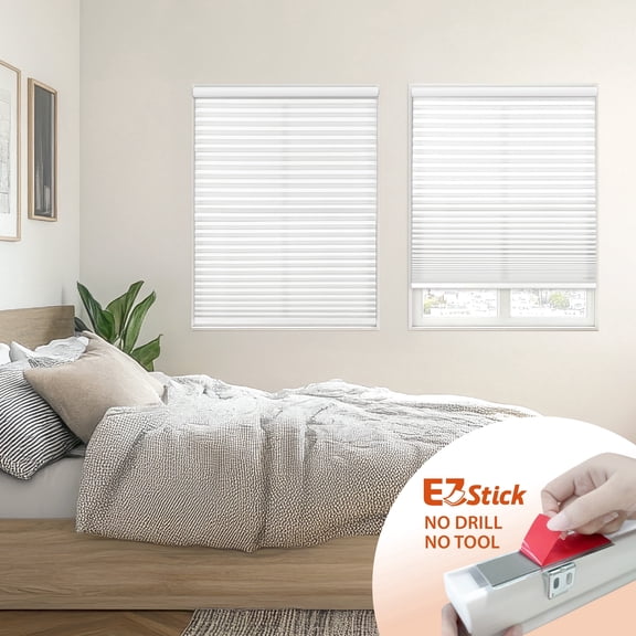 Regal Living White EZ Stick No Drill Light Filtering 1" Cellular Shade - 24" W x 48" L