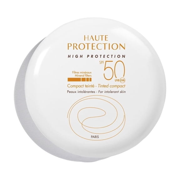 Avene High Protection Mineral Tinted Compact SPF 50 - UVA/UVB Blue Light Protection - Water Resistant - Beige, 0.35 oz.