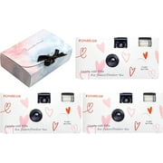 FONBEAR Disposable Camera for Wedding (3 Pack) 27 EXP - 35mm Film Single Use with Flash Great for Weddings, Valentine's Day,Gathering, Anniversary, Travel, Camp, Party Focus Free, Bulk, ISO 400