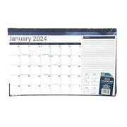 2024 DESK CALENDAR Blue Trim 11 X 17 12 Month Desk Calendar