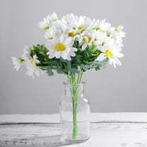 Efavormart 4 Pack - 11" White Artificial Daisy Flower Bushes, Silk Flowers  - Perfect for Wedding, Party Decorations, Upscale Occasions, Birthday Celebrations, and Any Special Events
