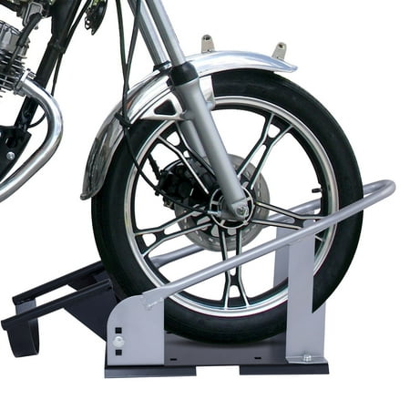 Costway Motorcycle Removable Wheel Chock Nest 17'' - 21'' Tires Bike Stand Truck