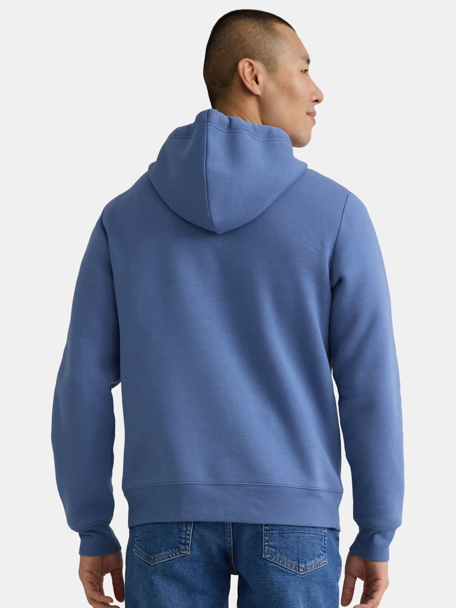 Athletic Works Men's and Big Men's Zip Up Fleece Hoodie Sweatshirt, Sizes XS-4XLT