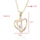 thumbnail image 2 of GOOHOCHY Collar con colgante de circón chapado en oro en forma de corazón para mujer (dorado), 2 of 3