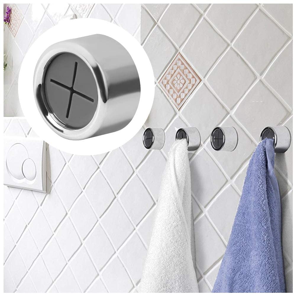 Kitchen Towel Hooks Round Adhesive Towel Holder Wall Mount Hook Tea Towel Holder