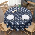 thumbnail image 3 of Christmas Round Tablecloth 70x70in(178x178cm) – Waterproof Polyester Table Cover with Full Print Design, Wrinkle Resistant & Washable for Kitchen Dining Party Decor, 3 of 6