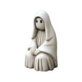 thumbnail image 1 of Spooky Ghost Garden Sculpture Halloween Adorable White Ghost Create Atmosphere Fun Decorative Ornament, 1 of 10