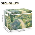thumbnail image 5 of Yayeee Collapsible Cube Storage Bin with Lid Fabric Closet Decorative Basket with Handles, Art Garden Scene, 5 of 7