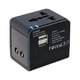 thumbnail image 1 of Pisexur - Adaptador de viaje universal para dispositivos electrónicos para hombres. Cargador de pared internacional. Adaptador de enchufe de CA con alimentación inteligente de 3 A para EE. UU., UE, R, 1 of 7