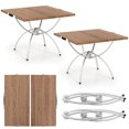 thumbnail image 1 of Costway 2 Pack Folding Camping Table with Wood-grain Tabletop Aluminum Frame Carrying Bag, 1 of 10