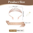 thumbnail image 2 of Corona de Cumpleaños y Banda Uxcell, Banda de Cumpleaños de 40 años para Mujeres, Tiara de Rhinestone para Decoraciones de Favor de Fiesta, Oro Rosa, 2 of 6