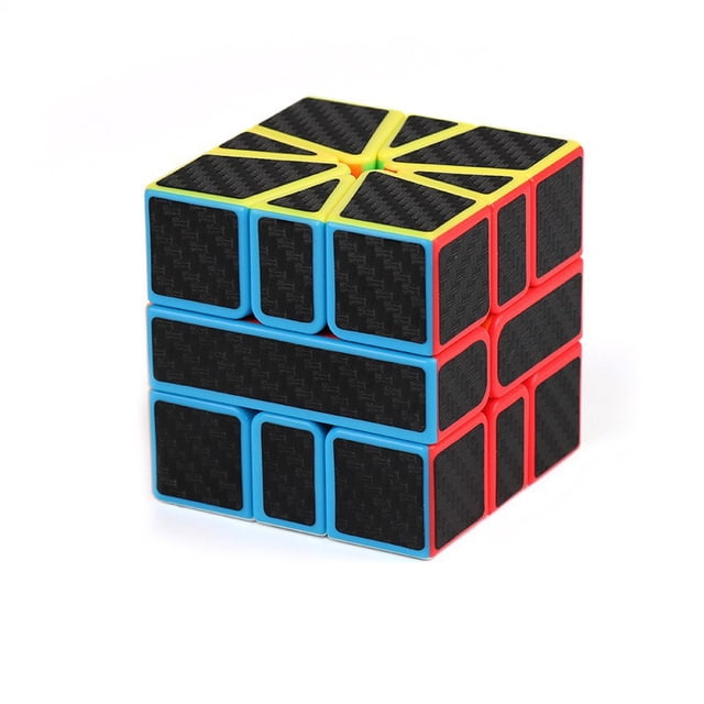 Cubo de Rubik de cinco caras con forma de pirámide de fibra de carbono y dragón mágico combinado alienígena SQ12345, cubo de Rubik de competición, caja de regalo