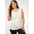 thumbnail image 4 of Jessica London Women's Plus Size Stretch Cotton Horseshoe Neck Tank, 4 of 5