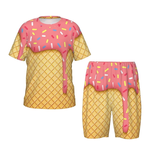 Balery Conjunto de Pijama Infantil de Manga Corta con Estampado – Ropa de Dormir de Algodón Suave-Small