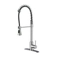 thumbnail image 6 of Brushed Nickel Single Handle Commercial Modern Spring High Arc Kitchen Faucet Water Filter System Bends as You Want, 6 of 6