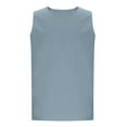thumbnail image 4 of Dianli Summer Fitness Mens Muscle Tank Top Crew Neck Pocket Short Sleeve/Sleeveless Cotton Linen Look Solid Retro Breathable Quick-Dry Fitness T-Shirt Casual Gym Workout Everyday Tee Summer Fitness, 4 of 5