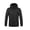 Black, variant on Men Heated Jacket Hooded Zip 3 Temperature Adjustable Quick Heating USB Rechargeable Body Warmer Solid Color Thickened Washable Winter Electric Heating Coat