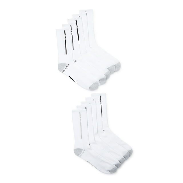 Starter Men's Sporty Line Rib Crew Socks, 10Pack