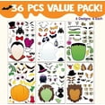 thumbnail image 2 of 36 PCS Make-a-face Sticker Sheets Make Your Own Halloween Characters Mix and Match Sticker Sheets with Vampire, Witch, Frankenstein, Ghost and More Ha, 2 of 4