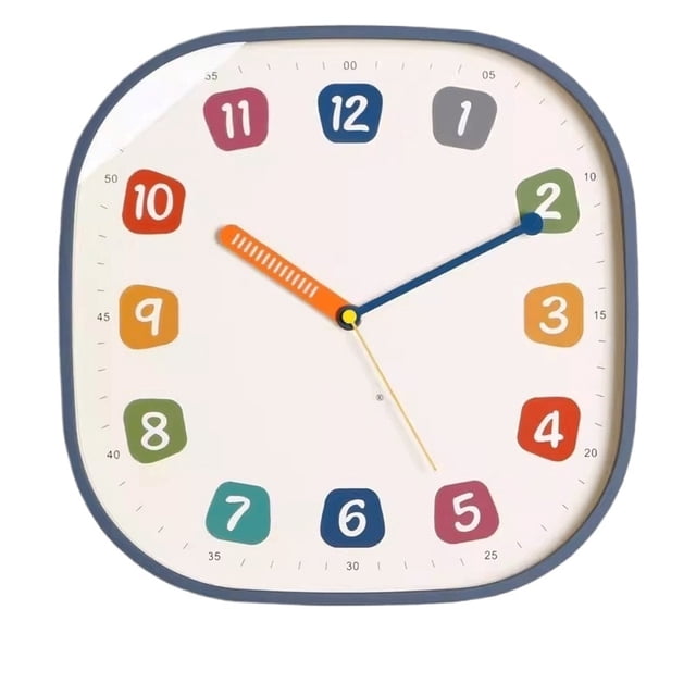 Square Silent Wall Clock Home Living Room Clock Simple and Fashionable Clock Bedroom Quartz Wall Clock, Suitable For Living Room, Study, Bedroom.