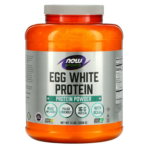 Now Foods Now Sports Egg White Protein Powder Pure Unflavored 5 Lbs