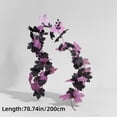 thumbnail image 3 of Purple Halloween Vine Garland, Battery Operated Lighted Black Twig Decor with Bat Accents, Spooky Artificial Vine for Mantel, Fireplace, Stair, Indoor & Outdoor Halloween Party Decoration, 3 of 7