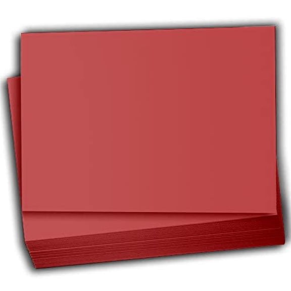 Hamilco Colored Scrapbook Cardstock Paper 5x7 Card Stock Paper 65 lb Cover 100 Pack Crimson Red