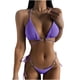 thumbnail image 2 of Augper Women's Split Solid Bikini Swimsuit Two-piece Swimsuit, 2 of 5