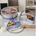 thumbnail image 5 of Giyblacko Divided Serving Tray With Lid And Handle Portable Snack Tray With Lid Snackle Box Charcuterie Container Snack Platters Organizer For Candy Fruits Snacks, 5 of 7