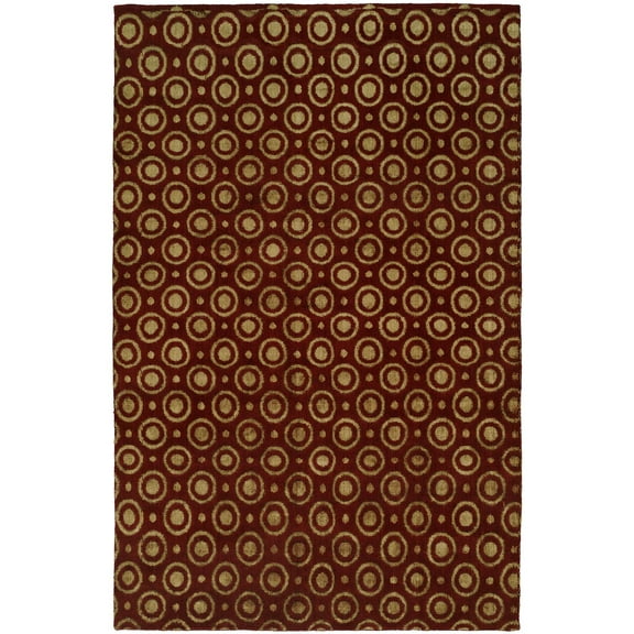 K2 Floor Style Gramercy Red Hand Made Wool & Silkette? Area Rug