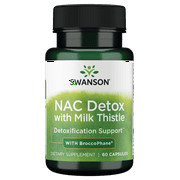 Swanson Nac Detox with Milk Thistle - with Broccophane 60 Caps
