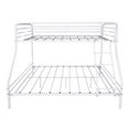 thumbnail image 4 of Tcbosik Twin Over Full Size Bunk Bed, Heavy Duty Metal Bed Frame with Built-in Ladder and Full Length Guardrail, Space Saving, Easy Assembly, White, 4 of 5
