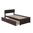thumbnail image 3 of Orlando Twin Platform Bed with Flat Panel Foot Board and Twin Size Urban Trundle Bed in Espresso, 3 of 7