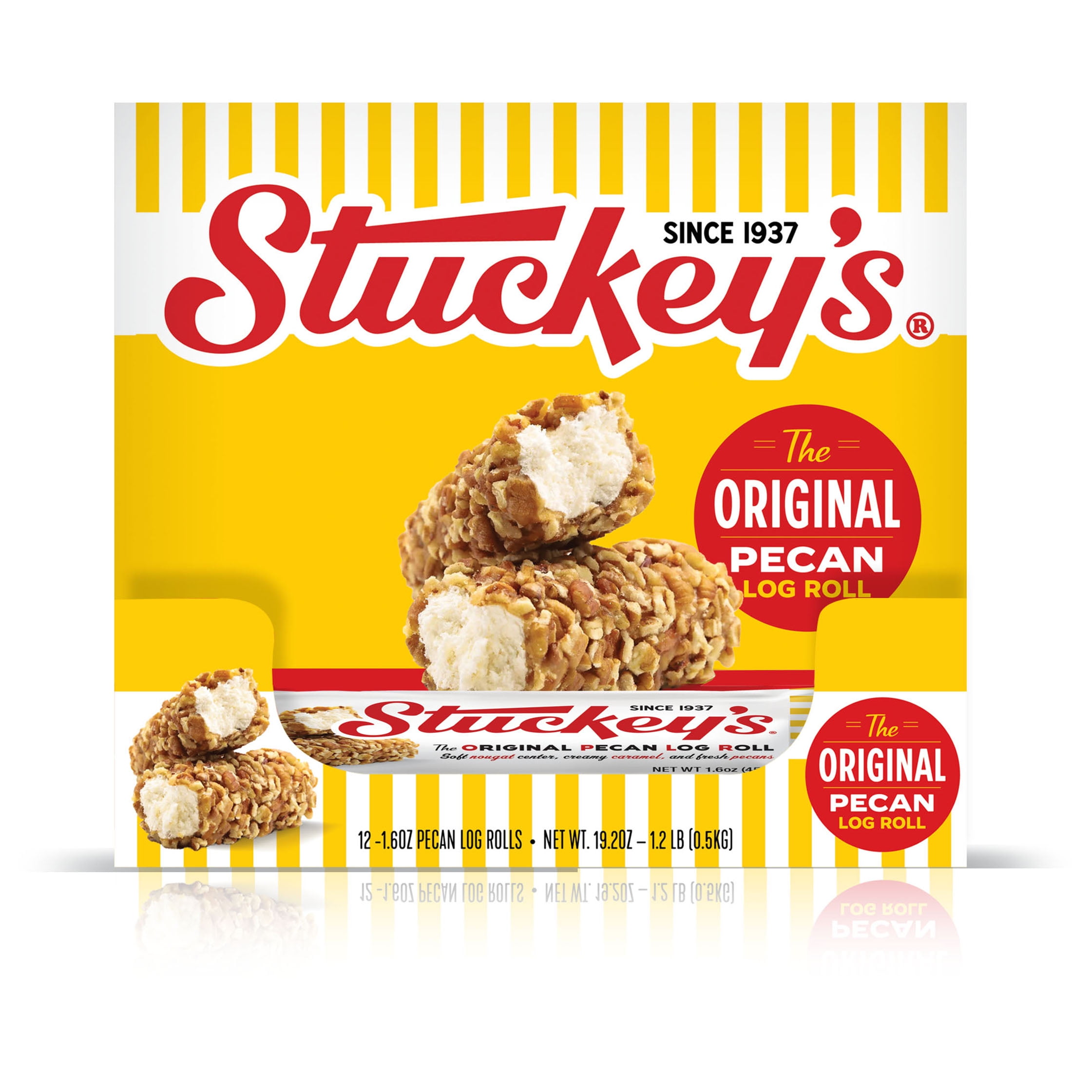 Stuckey's Original Pecan Log Roll Candy Bar, 1.6 oz